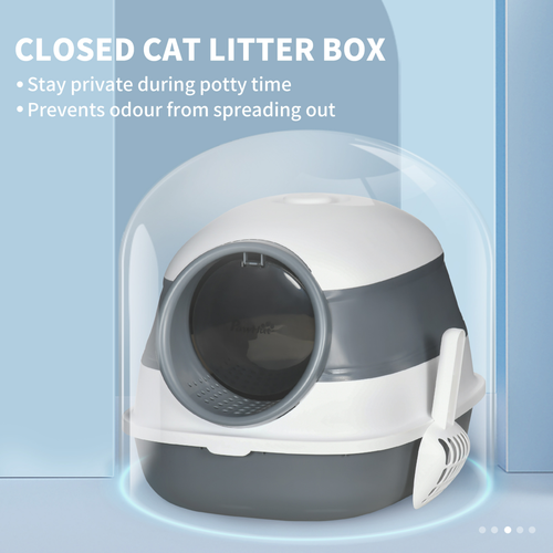Luxury Hooded Cat Litter Box - Anti-Odor Design with Free Scoop - Fast UK Shipping 2-5 Days